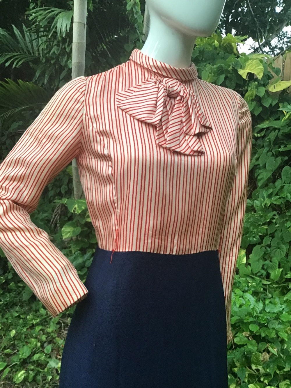 Vintage 60s linen and silk Dress with jacket